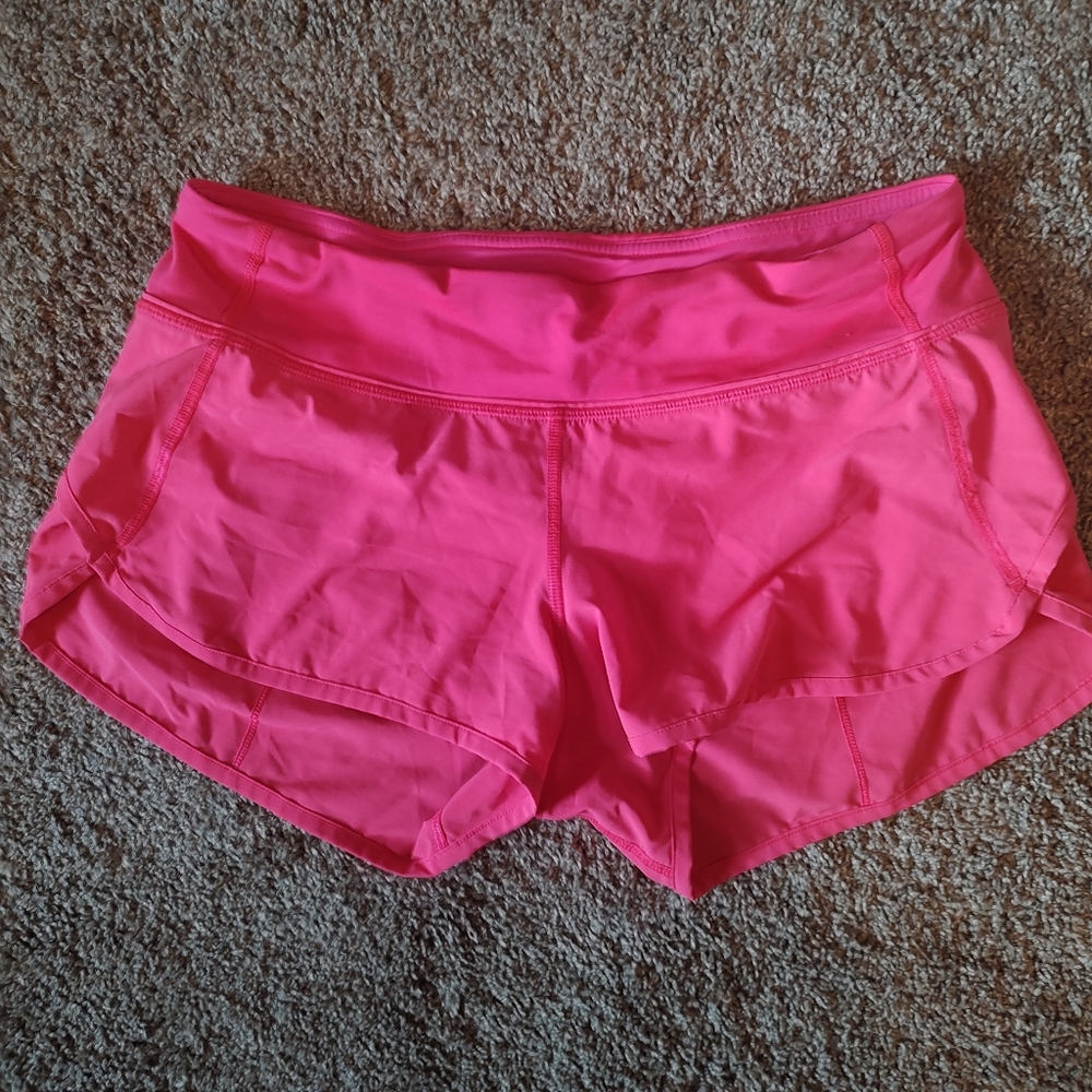 Lululemon Hot Pink Speed Shorts Size 6